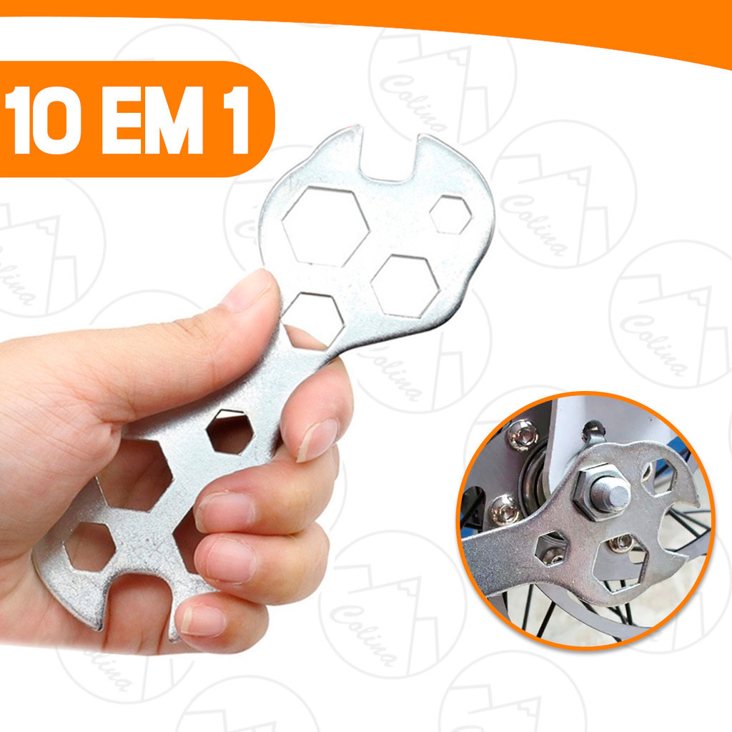 Chave Universal De Boca e Roda Para Bicicleta 10 Em 1 Multiuso  Nano Shop