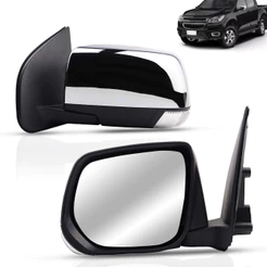Par Retrovisor S10 2013 2014 2015 2016 Elétrico Com Pisca Capa Cromada