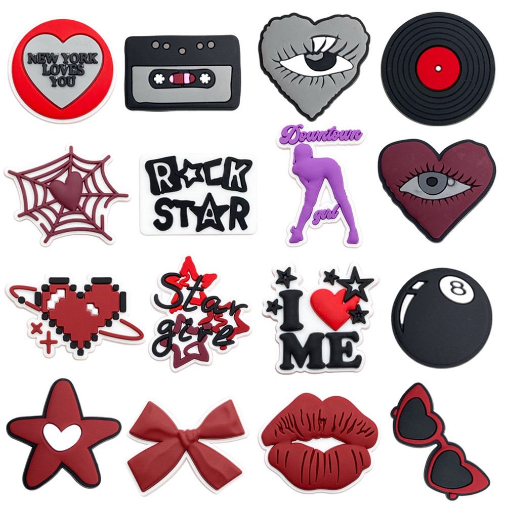 Charme de Sapatos 16 Estilos Elegantes Acessórios Decorativos de PVC Botões e Alfinetes de Sandálias com Presentes para 