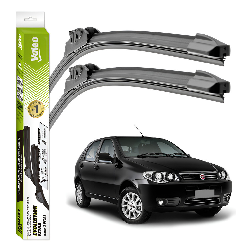 Par Palhetas Limpador Parabrisa Valeo Fiat Palio 1996 A 2017 em Oferta na Shopee