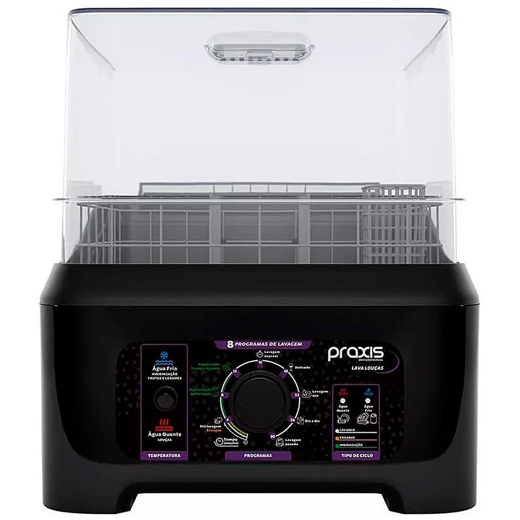 Lava Louças Praxis Portátil LLPP Semi-Automática 220V Preto em Oferta na Shopee
