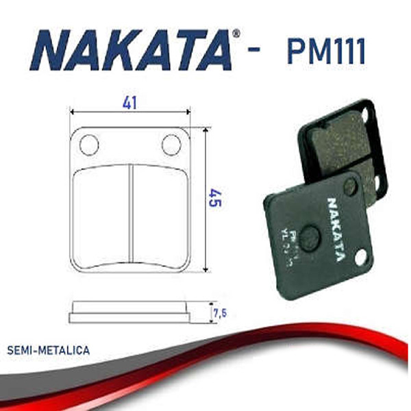 Pastilha De Freio Dianteira HONDA CG Titan 150 Sport 2004 a 2008 - Nakata PM111