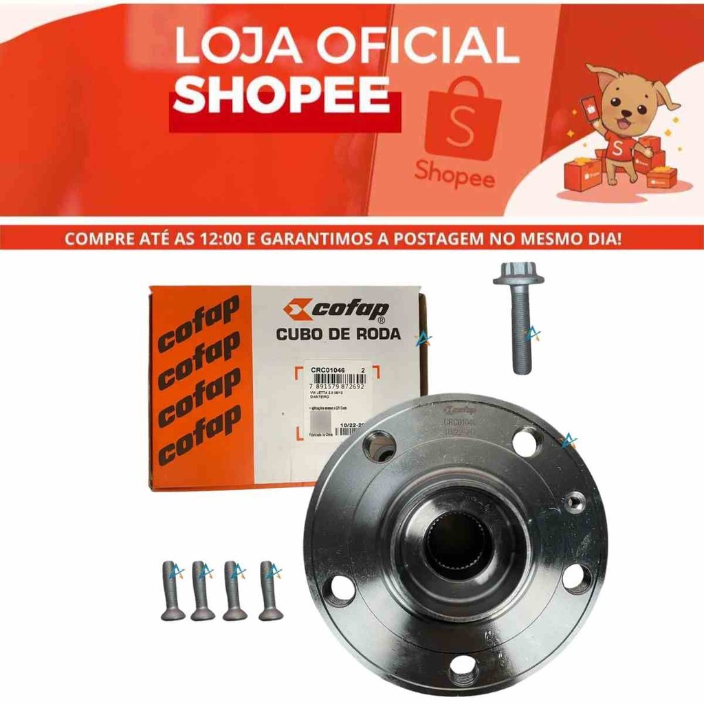 Cubo Roda Dianteiro Original Cofap Jetta Fusca Tiguan 2.0 TSI 2.5 Comfortline Tiptronic
