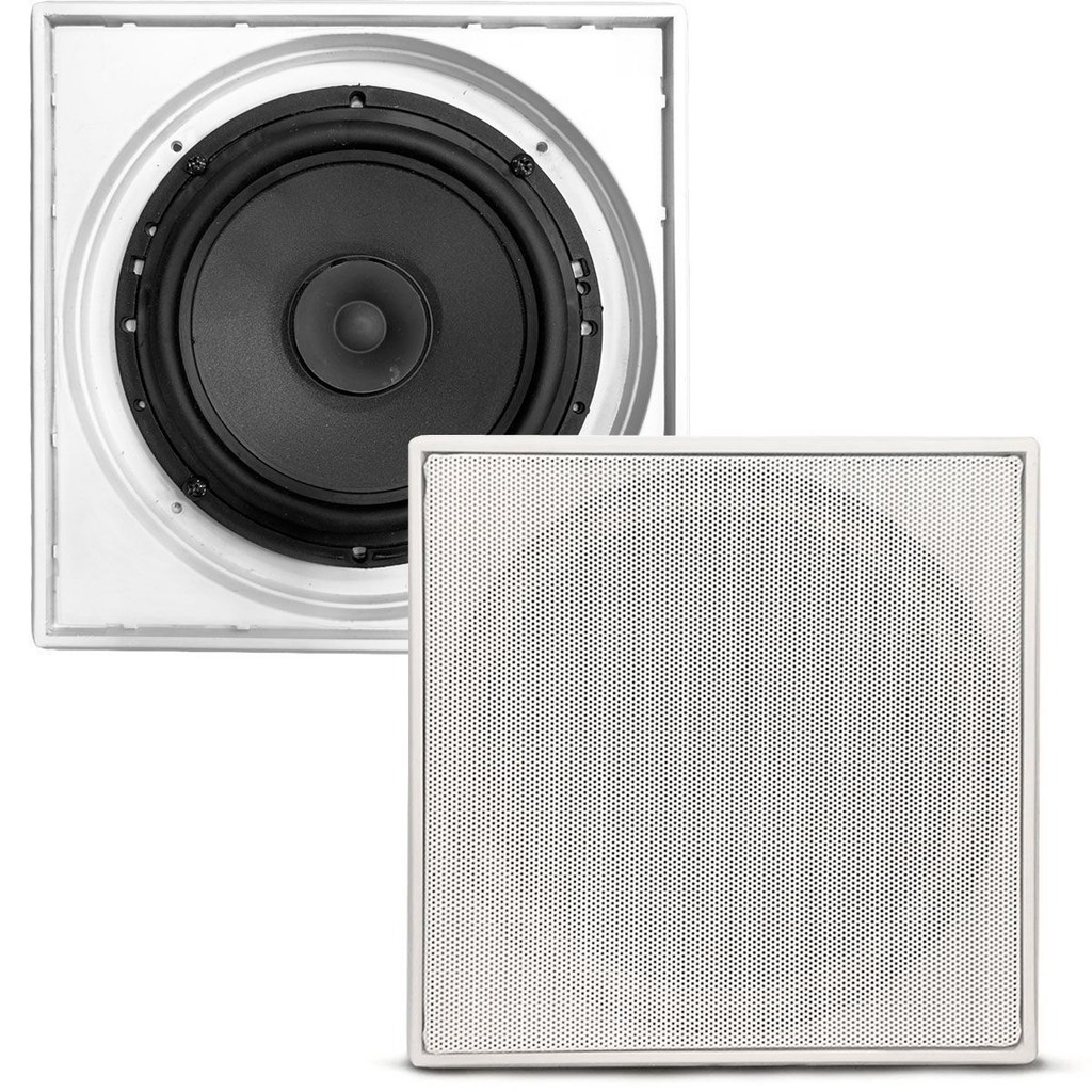 Caixa Acústica De Embutir 140w Le Son Arandela Quadrada Par em Oferta na Shopee