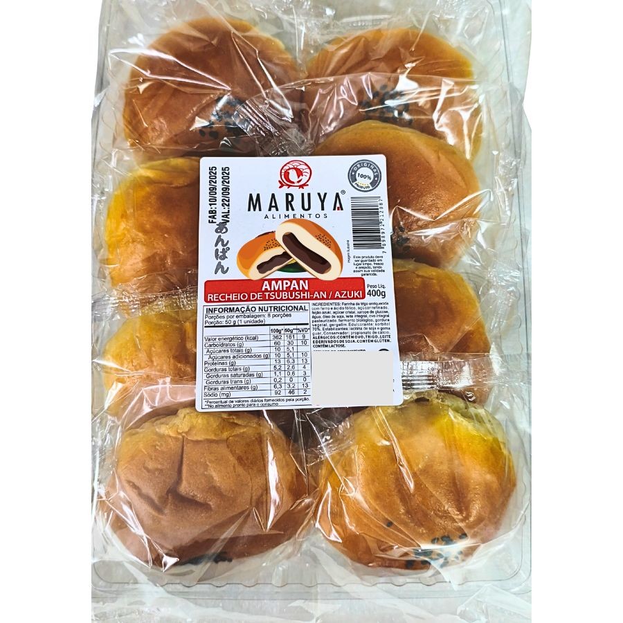 PÃOZINHO ANPAN COM RECHEIO DE FEIJÃO AZUKI 400g em Oferta na Shopee