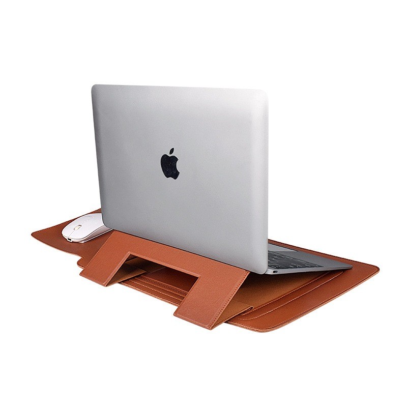 Capa Para Notebook Stand Macia De Couro PU Macbook Air Pro 14,1  Bolsa De 15,4 Polegadas Xiaomi DELL