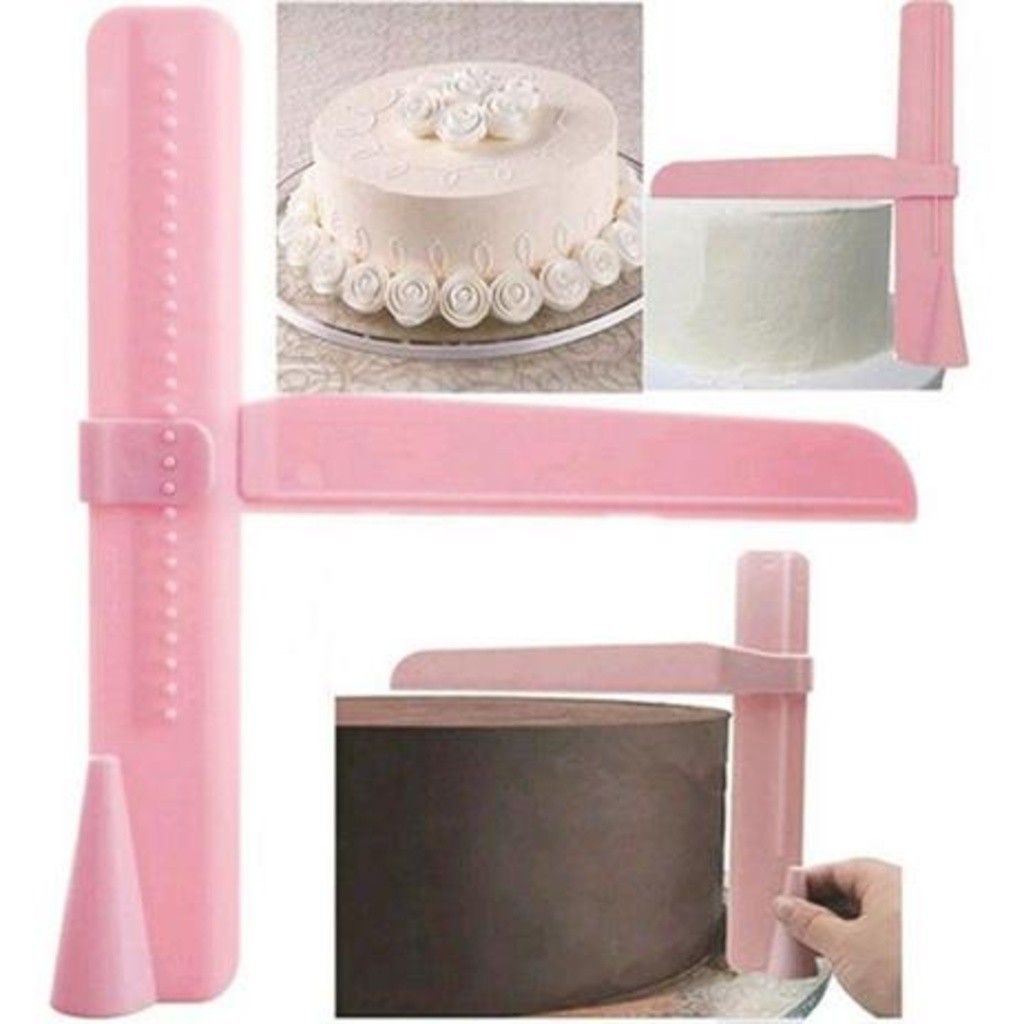 Nivelador Alisadora Regulável Bolo Régua Ajustável Plástico CLINK em Oferta na Shopee