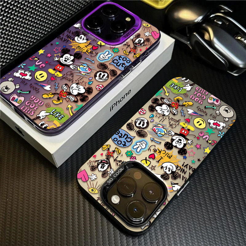 Capinha Para iPhone 16 15 14 13 12 11 Pro Max XS Max Xr X Promax Capa de celular fofo Mickey Mouse Resistente A Choques em Oferta na Shopee