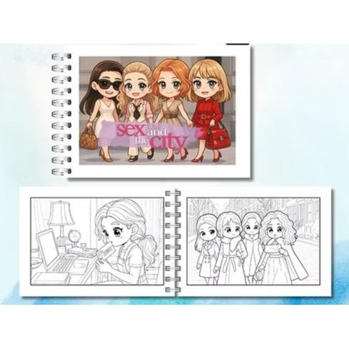 S AND CITY SERIADO LIVRO DE COLORIR 50 DESENHOS CAPA DURA A5 180G