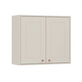 Armário Aéreo Tunisia 2 Portas Off White E Canelato Atualle em Oferta na Shopee