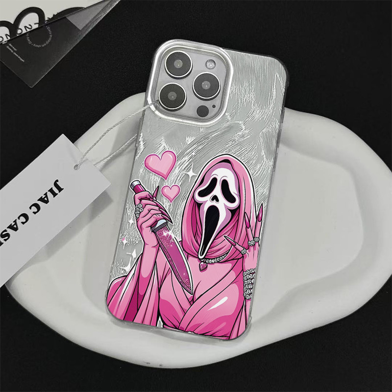 Capinha Ceifador rosa Samsung A15 A55 A14 S24 S23 S22 ULTRA  A05S A54 A13 A35 A32 S20FE Capa