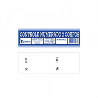 100 Folhas Bloco de Controle Numerado 2 Corpos em Oferta na Shopee