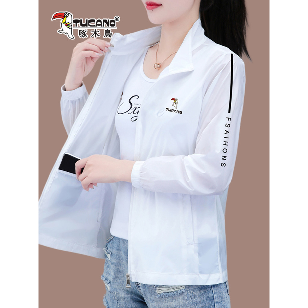 Woodpecker protetor solar roupas femininas 2026 novo estilo verão à prova de ultravioleta estilo fino protetor solar rou