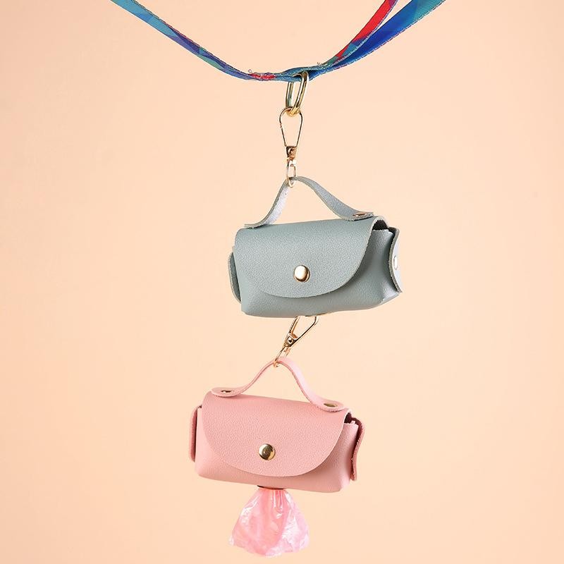 [baipestonop] Suporte Elegante Para Bolsa Animais De Estimação De Couro Cocô De Com Dispensador Bolsas Cães Portátil Cac