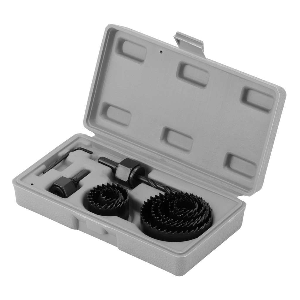 JOGO DE SERRAS COPO PARA MADEIRA, 19-64MM E 3 ACESSORIOS, 11PCS // MTX