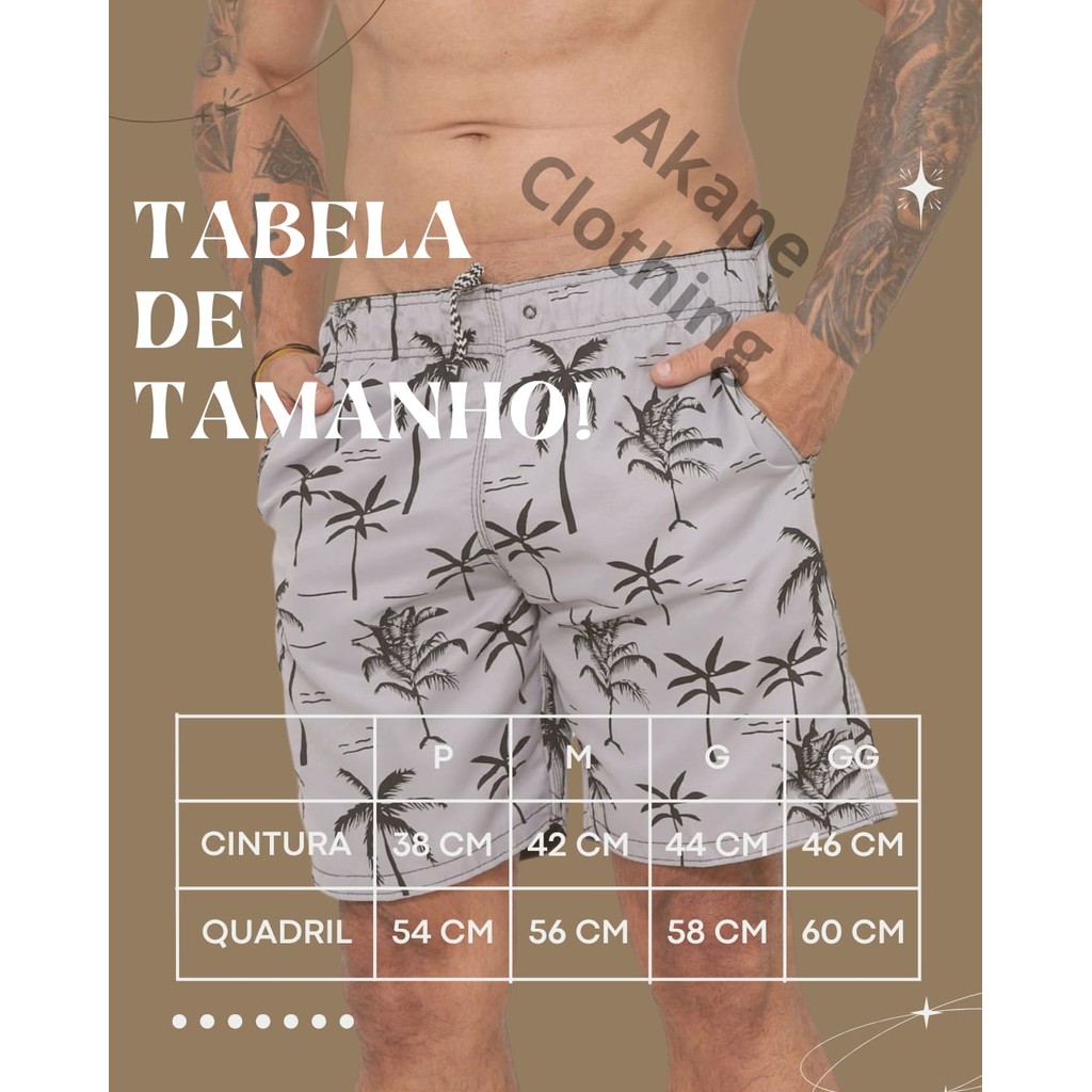 Short Tactel Mauricinho Grosso Masculino Adulto Surf Praia Piscina Secagem Rápida Academia Bermuda Verão.