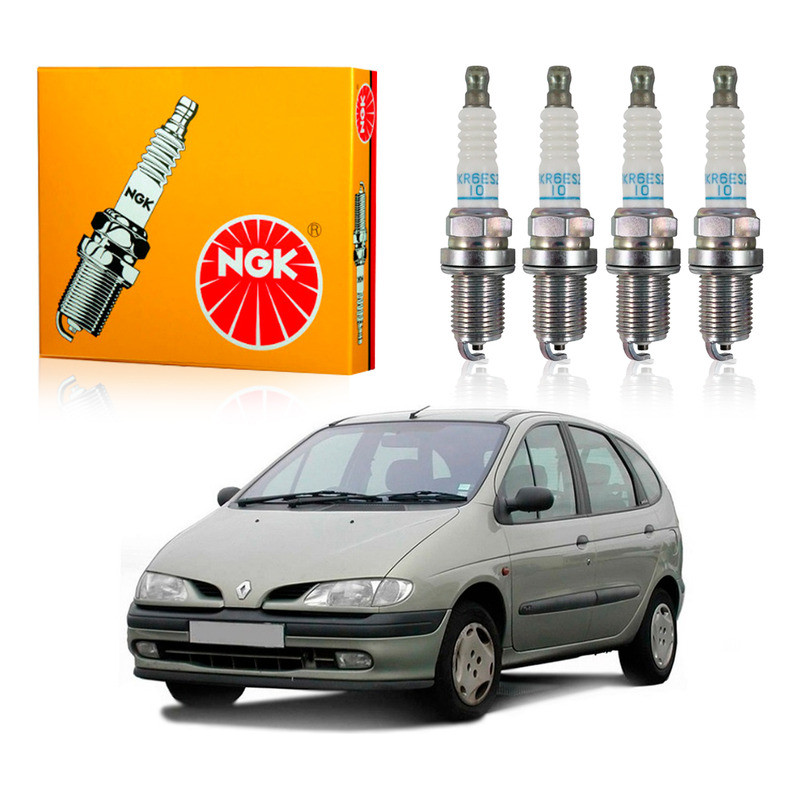 Jogo Velas Ngk Scenic 2.0 16v 2000 A 2002