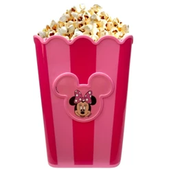 Pote Pipoca Pipoqueira Quadrada Minnie Rosa 1,5L Plasútil