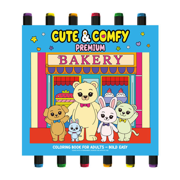 Cute & Comfy Coloring Book for Adults - Premium - Livro de Colorir Adulto em Oferta na Shopee