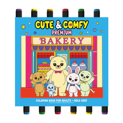 Cute & Comfy Coloring Book for Adults - Premium - Livro de Colorir Adulto
