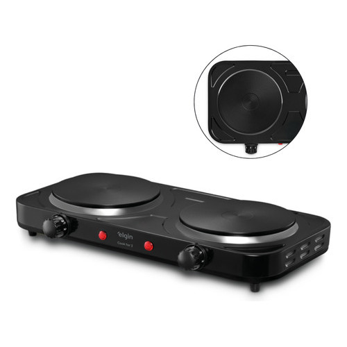 Fogão Elétrico 2 Boca 5 Temp Double Cook 2000W FG02 Elgin