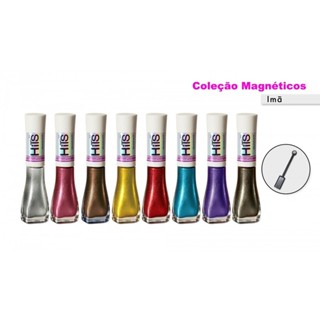 HITS - Coleção de Esmaltes Com Efeito Magnético Por Imã - Escolha entre Lindas Cores ou Haste Imã - 8ml em Oferta na Shopee