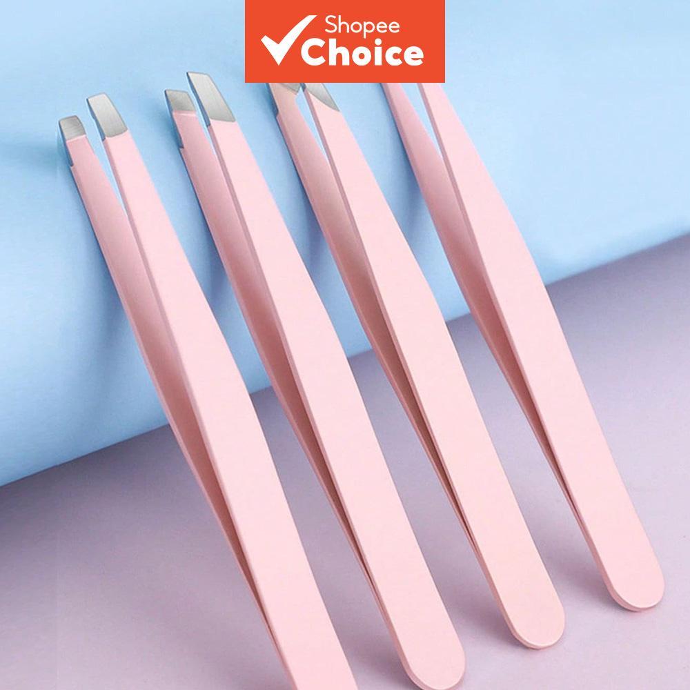 Conjunto de Curvador de Cílios em Aço Inoxidável Rosa com 4 Peças, Curvador de Cílios Profissional para Cílios Curvados