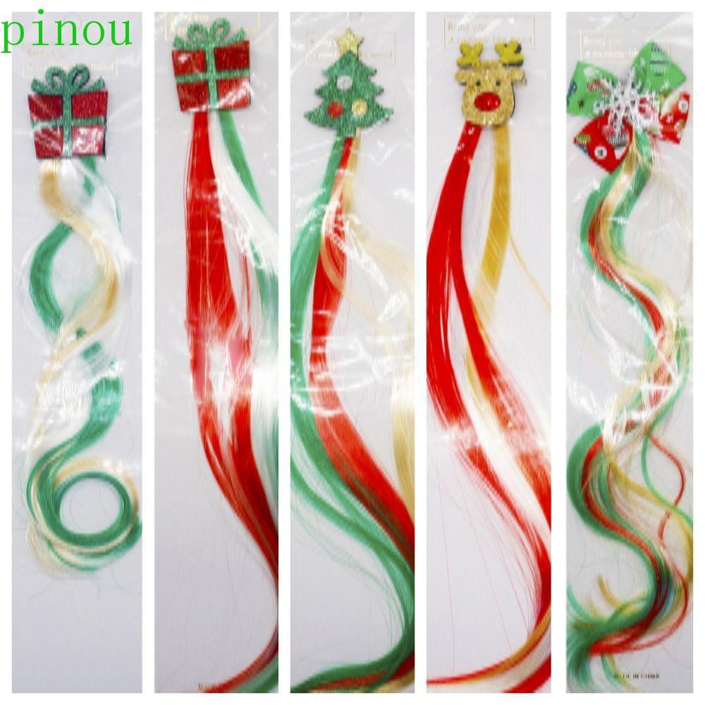 PINOU Grampo De Cabelo De Natal , Árvore Floco De Neve Meninas Peruca Hairpin , Colorida Elk Bowknot Hairclip