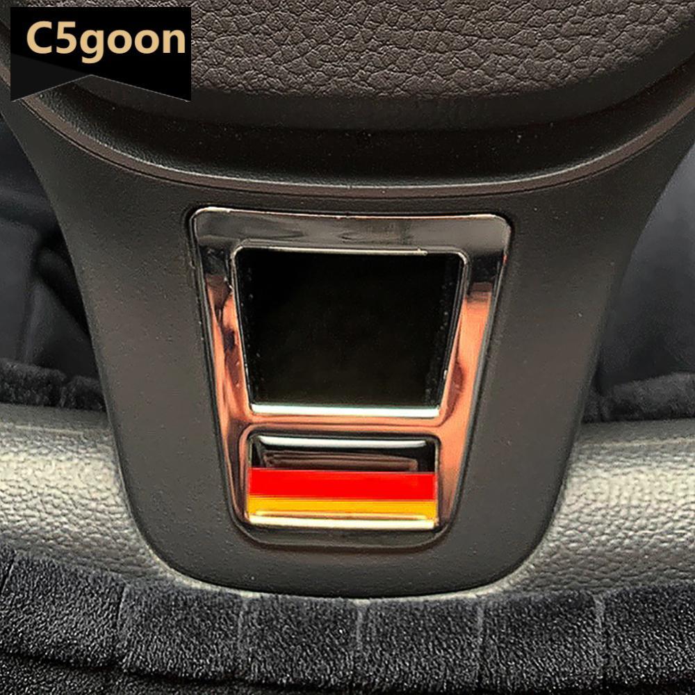 C5GOON Adesivo De Acabamento Da Tampa Do Volante Interior Carro Para Volkswagen GOLF 7 GTi MK7 POLO 2014 2015 Passat B7
