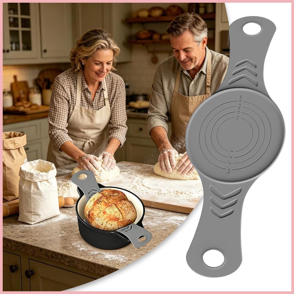Estilingue De Pão De Silicone Para Massa Fermentada , Tapete Antiaderente Com Alças Longas Casa , Cozinha , Padaria alpi