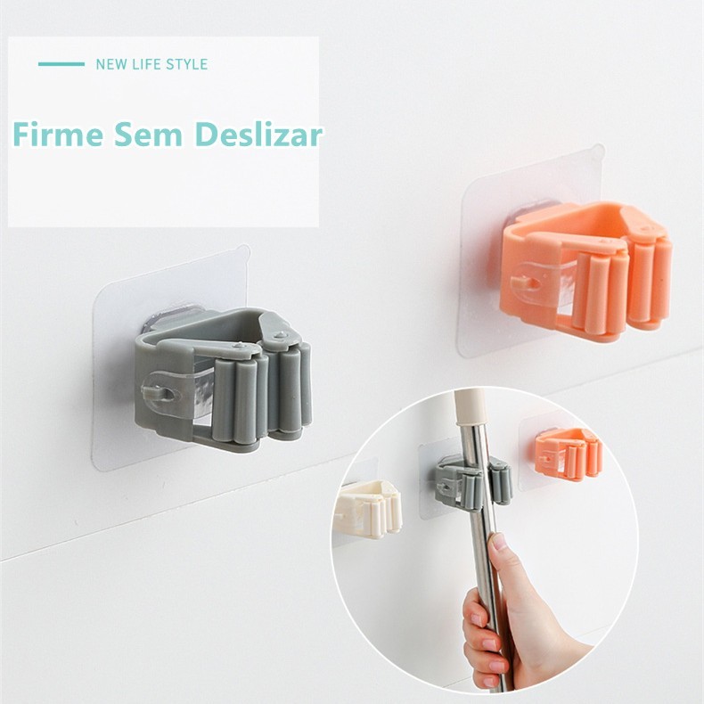 Detalhes do 5 pcs Mop Suporte Vassoura Utensílios Multiuso Suporte rganizadores De Vassouras E Rodos Mop