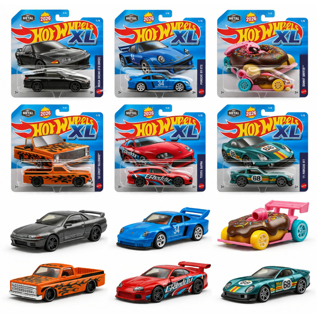 Hot Wheels XL Extra Grande 2026 | Miniatura Colecionável Original | Escala 1:43 | Mattel