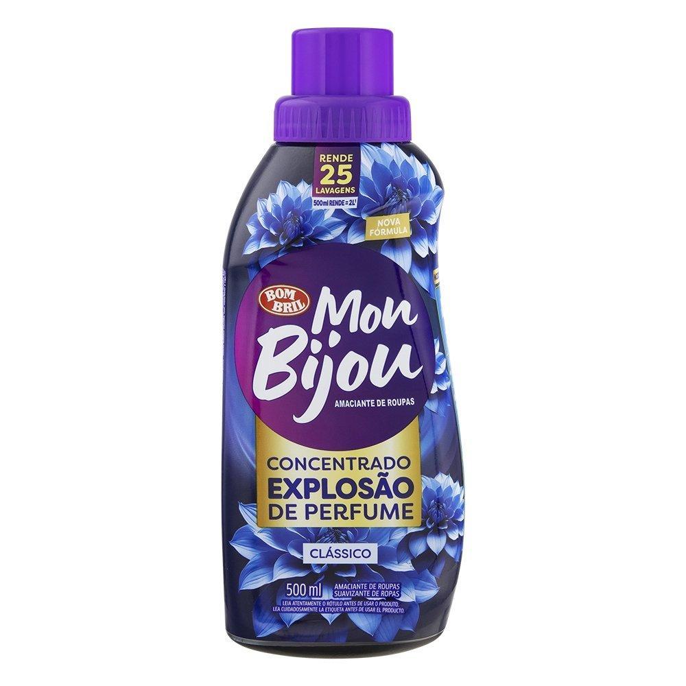 Amaciante Concentrado Mon Bijou Clássico 500ml - Embalagem com 12 Unidades