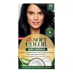 Tinta de Cabelo Soft Color 20 Preto 35g