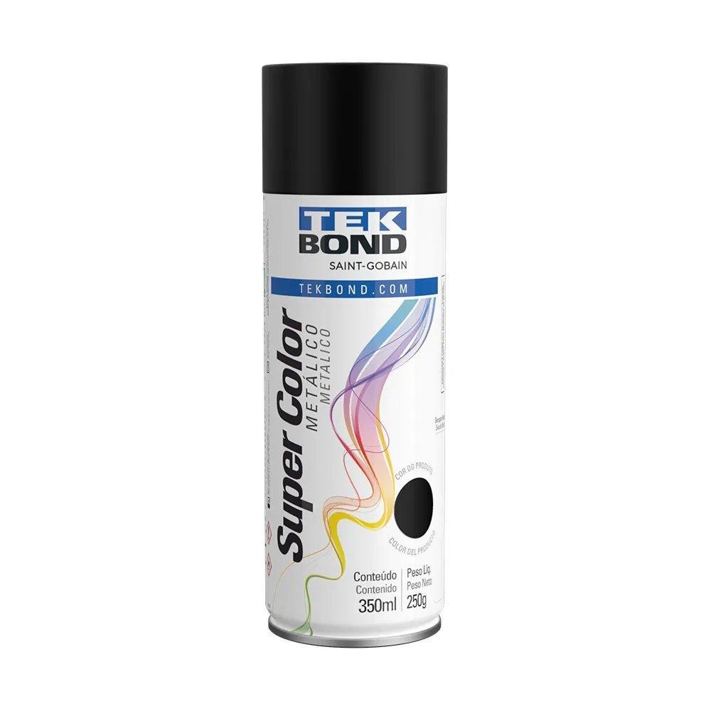 Tinta Spray Tekbond Metálica Preto 350ml