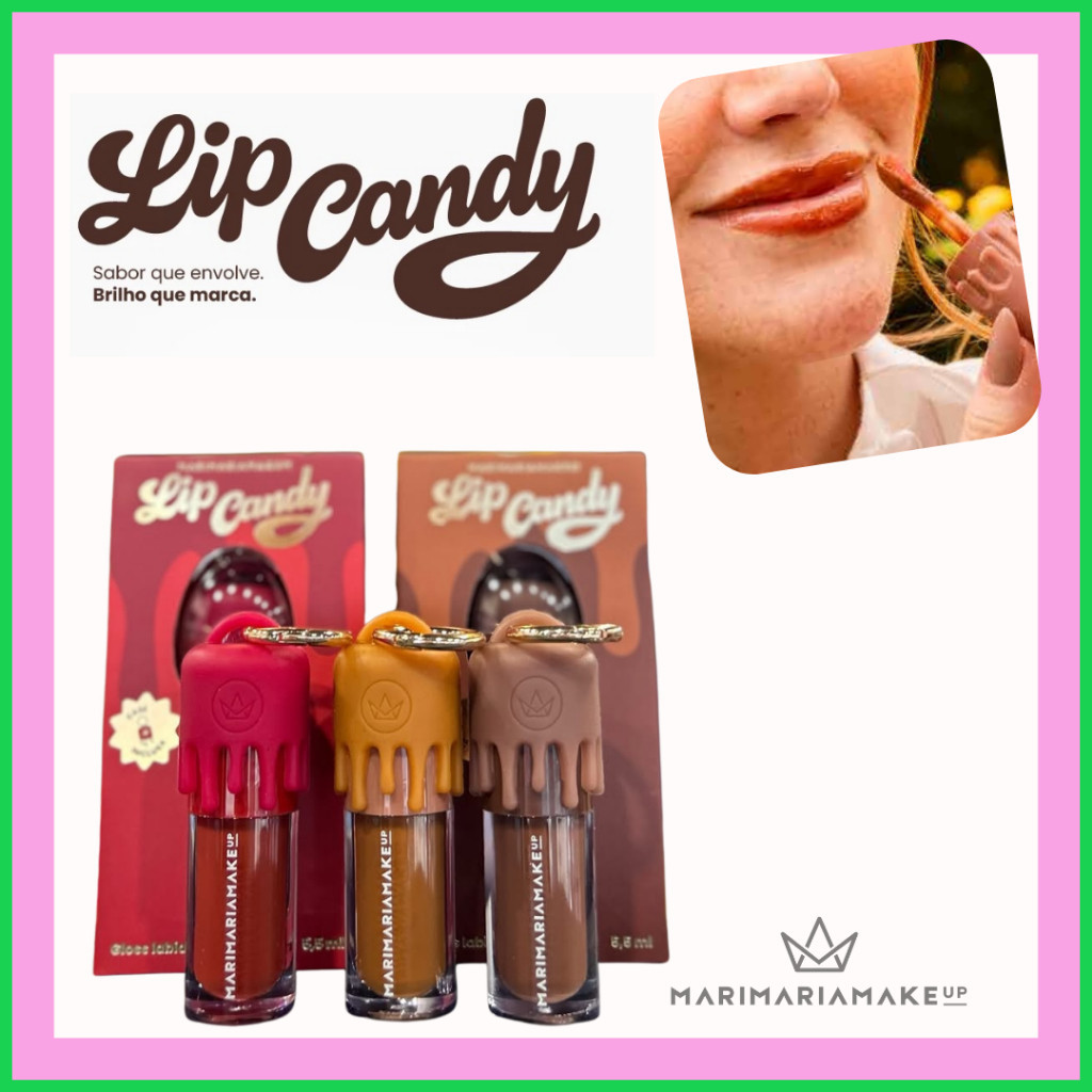 Gloss Lip Candy Mari Maria – Brigadeiro, Doce de Leite e Goiabada