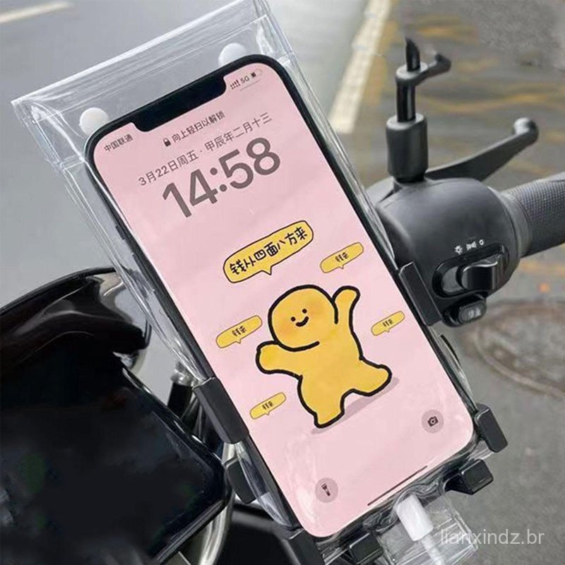 Waterproof Motorcycle Phone Case, Rechargeable Battery, Touch Screen, Protective Bag Use And