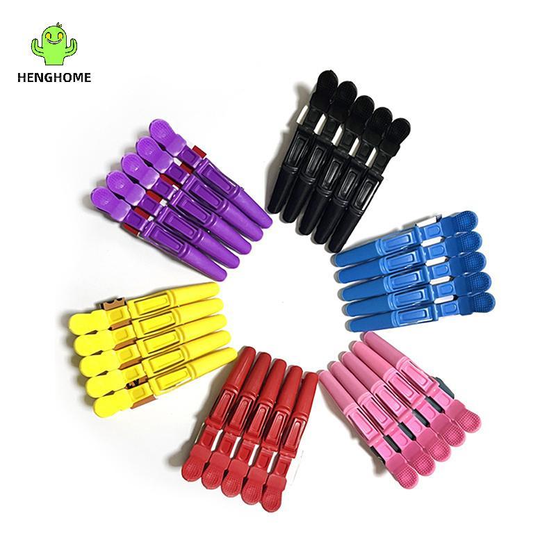 HENGHOME 5/10 Pçs Grampo De Cabelo De Plástico Grampos De Cabeleireiro Seção De Garra Clipes De Jacaré Barbeiro Para Sal