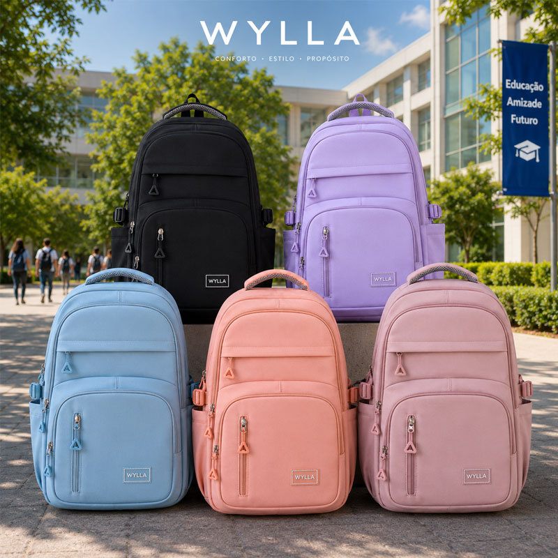 Mochila Bolsa Feminina Coreana Escolar-Passeio-Trabalho Grande Impermeável