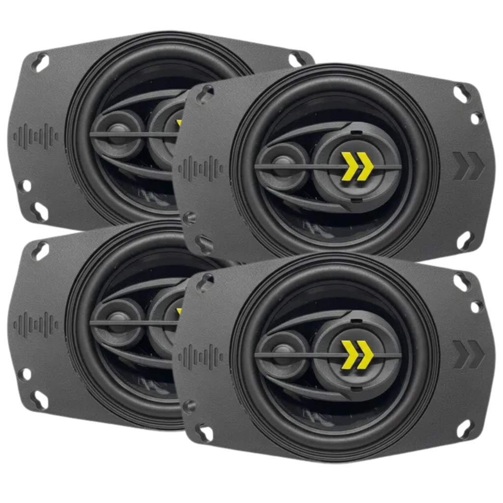 Kit 4 Alto Falantes 4x6 Polegadas Bravox 220w Rms Revo 4x6 Triaxial 440w Pico 2 Pares