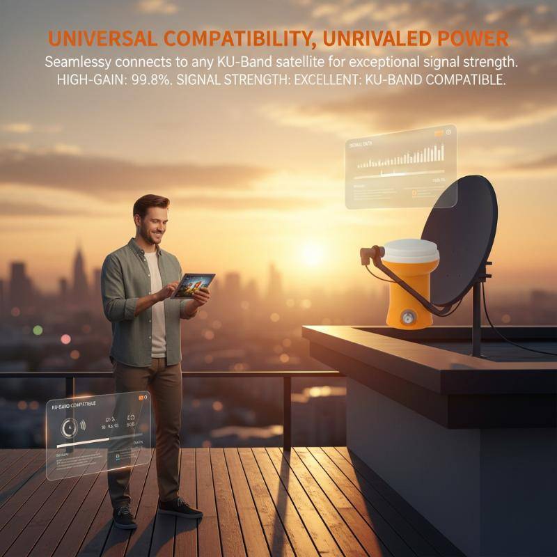 GARDE Único LNB 4K Ultra HD Conversor Linear Universal KU Banda Receptor De TV Via Satélite Para Recepção De Sinal De Lo