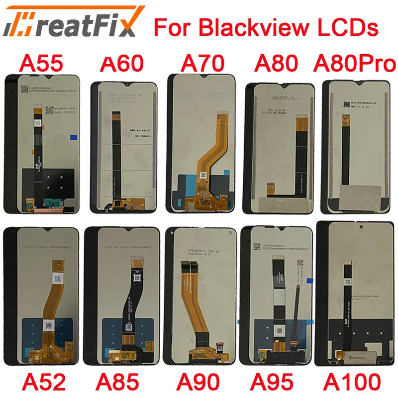 Para Blackview A50 A52 A55 A60 A70 A80 Pro Plus A85 A90 A95 A96 A100 Display LCD Tela De Toque Sensor Montagem A80S A80P