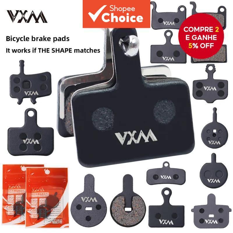 Pastilhas de Freio Hidráulico Semi-Metálico VXM para Bicicleta de Estrada e Montanha, Compatível com SHIMANO XT XTR