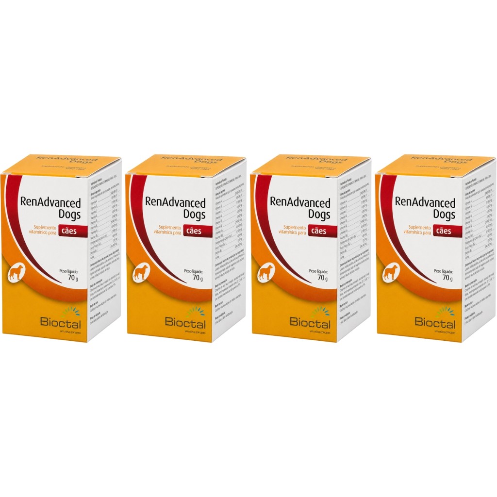 Renadvanced Dogs 70g - Bioctal - 4 Unidades