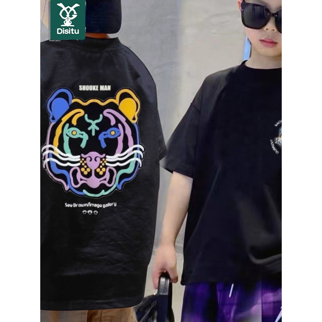 Roupas infantis de algodão puro meninos camiseta de manga curta 2024 novo estilo infantil de manga curta meninos roupas 