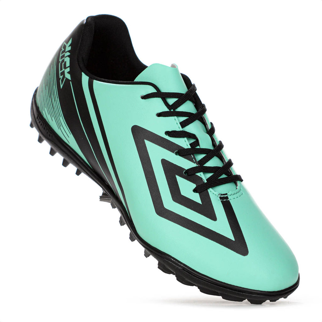 Chuteira Umbro Society Kick Verde Água e Preto - Masculino