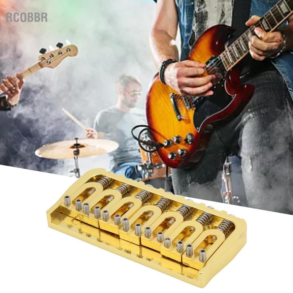 Rcobbr Ponte rígida para guitarra elétrica, ponte não tremolo, peça pesada de 7 cordas com parafuso para guitarras
