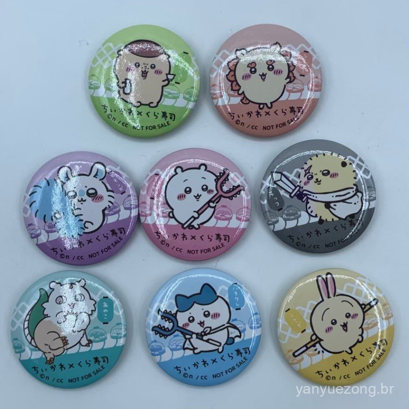 Novos produtos genuínos soltos Chiikawa Usagi Hachiware sushi edição limitada gashapon badge SDOE