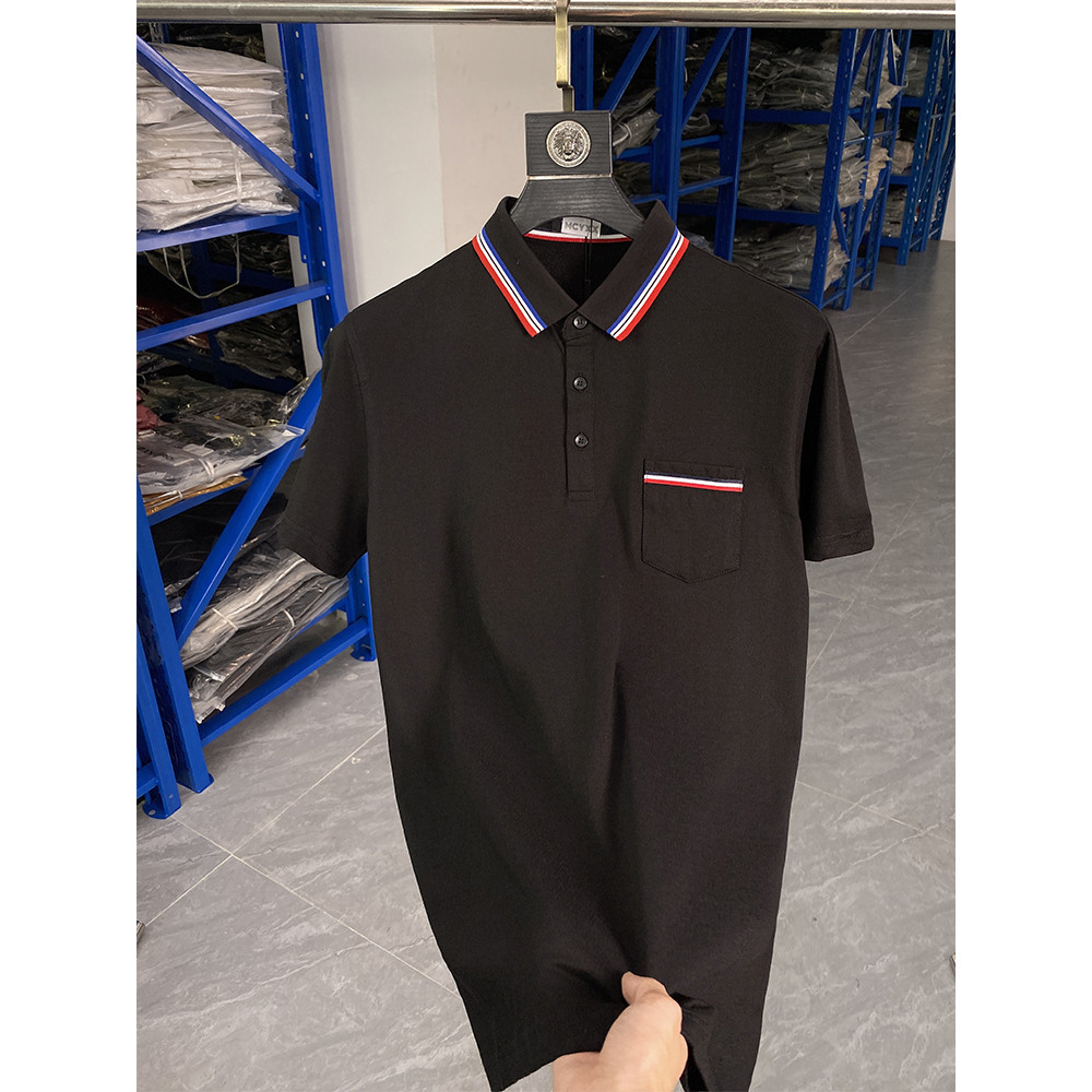Dad Wear ~ Inventory Camisa POLO masculina de manga curta ligeiramente falha meia manga camiseta lapela Casual All-Match