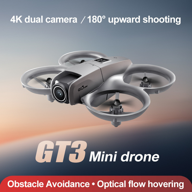 GT3 Drone Fotografia Aérea HD Máquina de Cruzamento para Evitar Obstáculos Aeronaves de Iluminação de Câmera Dupla
